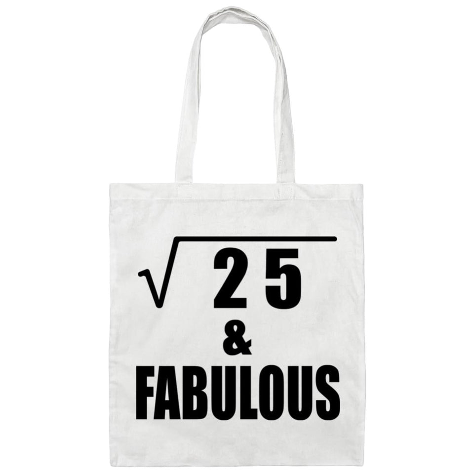 5th Birthday Square Root of 25 & Fabulous - Tote Bag White