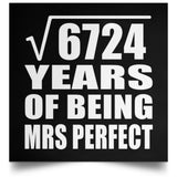 82nd Anniversary Square Root of 6724 Years of Mrs Perfect - Poster Square