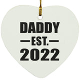 Daddy Established EST. 2022 - Heart Ornament