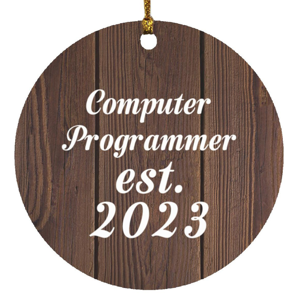 Computer Programmer Established Est. 2023 - Circle Ornament D