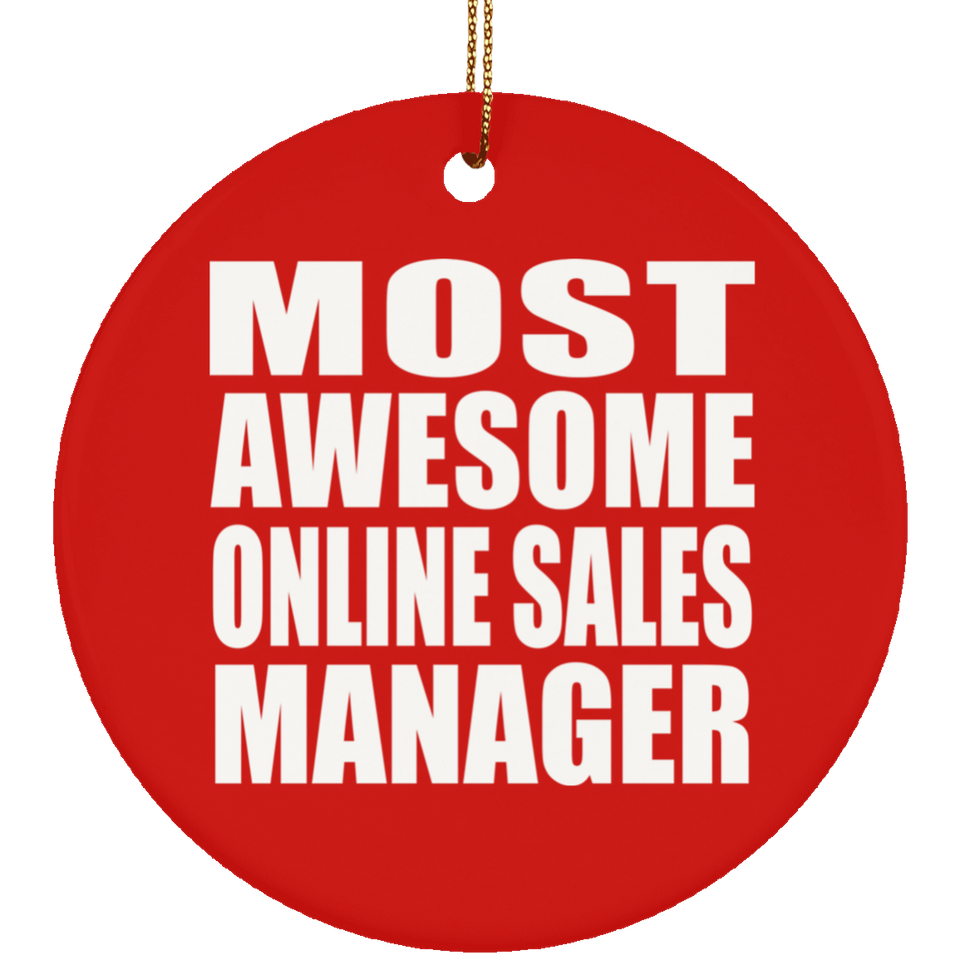 Most Awesome Online Sales Manager - Circle Ornament