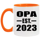 Opa Established EST. 2023 - 11oz Accent Mug Orange