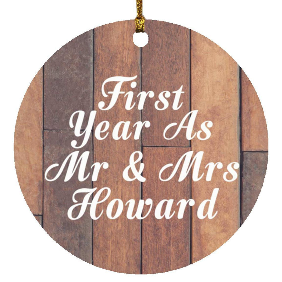 First Year As Mr & Mrs Howard - Circle Ornament E