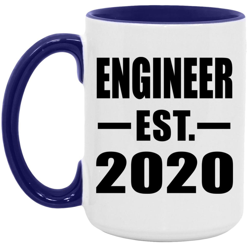 Engineer Established EST. 2020 - 15oz Accent Mug Purple