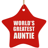 World's Greatest Auntie - Star Ornament