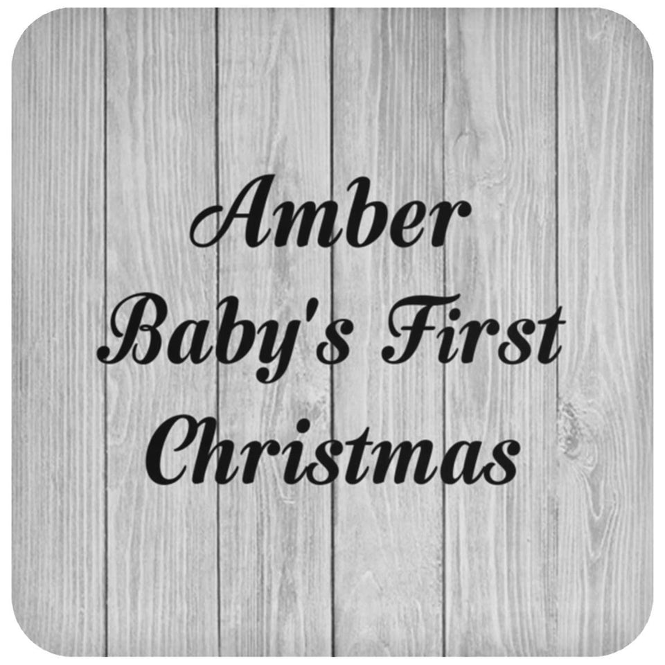 Amber Baby's First Christmas - Drink Coaster F