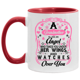 Grandmother Is An Angel Who Takes You Under Her Wings - 11oz Accent Mug Red