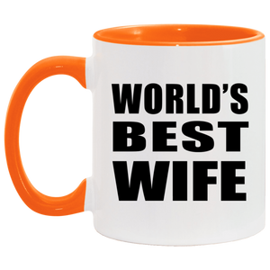 World's Best Wife - 11oz Accent Mug Orange