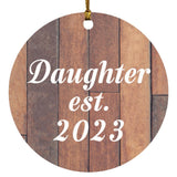 Daughter Established Est. 2023 - Circle Ornament E