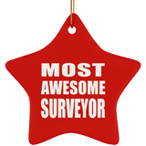 Most Awesome Surveyor - Star Ornament