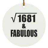 41st Birthday Square Root of 1681 & Fabulous - Circle Ornament