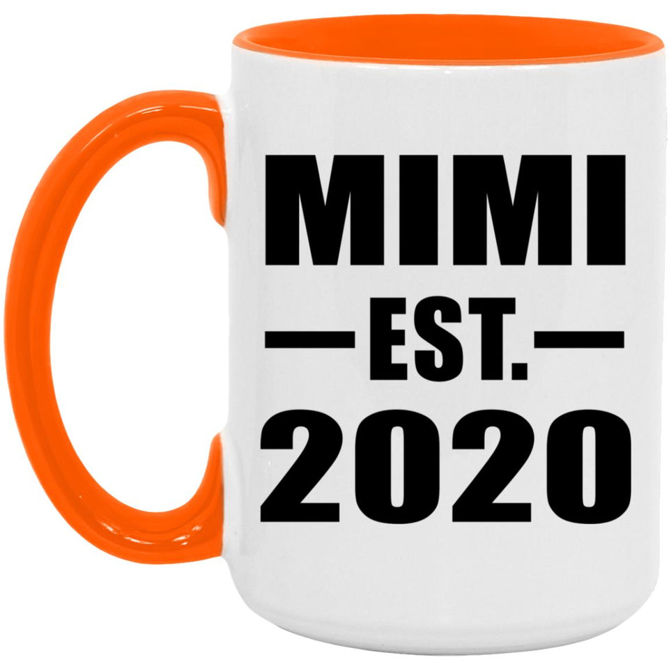 Mimi Established EST. 2020 - 15oz Accent Mug Orange