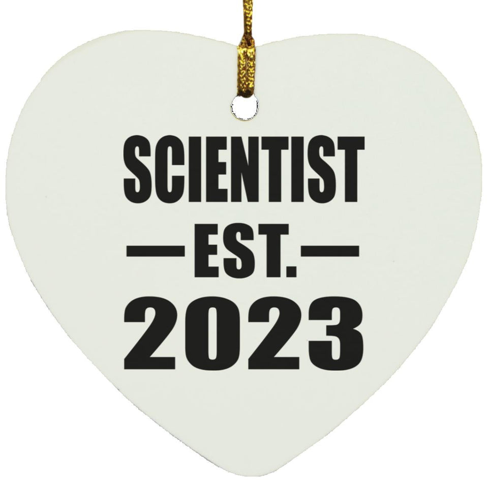 Scientist Established EST. 2023 - Heart Ornament