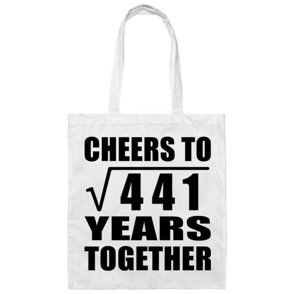 21st Anniversary Cheers To Square Root of 441 Years Together - Tote Bag White