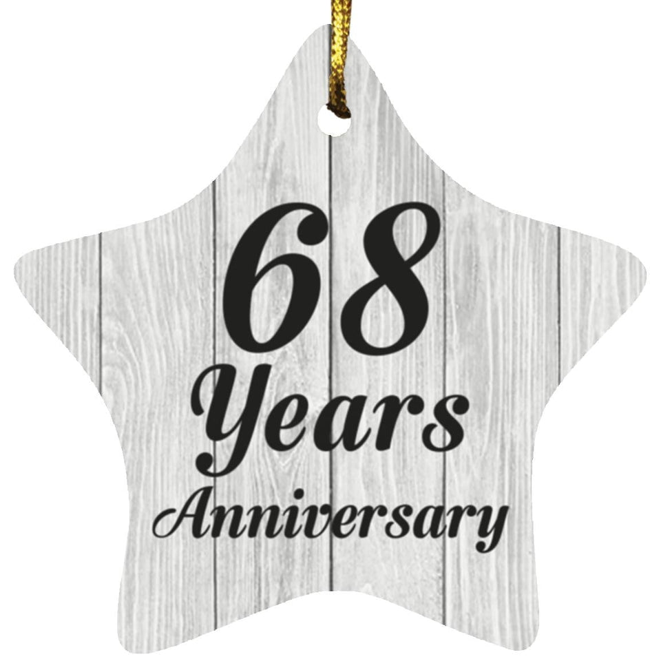 68th Anniversary 68 Years Anniversary - Star Ornament F