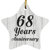 68th Anniversary 68 Years Anniversary - Star Ornament F