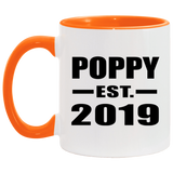 Poppy Established EST. 2019 - 11oz Accent Mug Orange