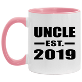 Uncle Established EST. 2019 - 11oz Accent Mug Pink