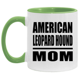 American Leopard Hound Mom - 11oz Accent Mug Green