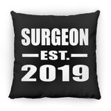 Surgeon Established EST. 2019 - Throw Pillow Black