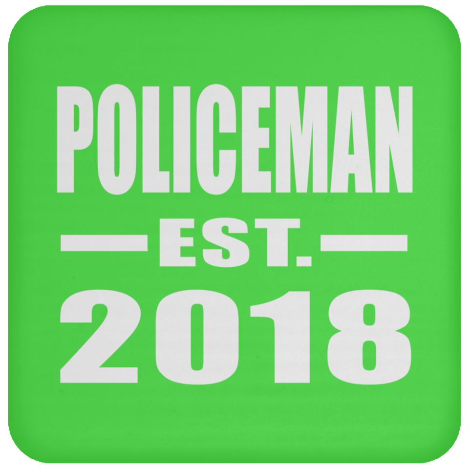 Policeman Established EST. 2018 - Drink Coaster