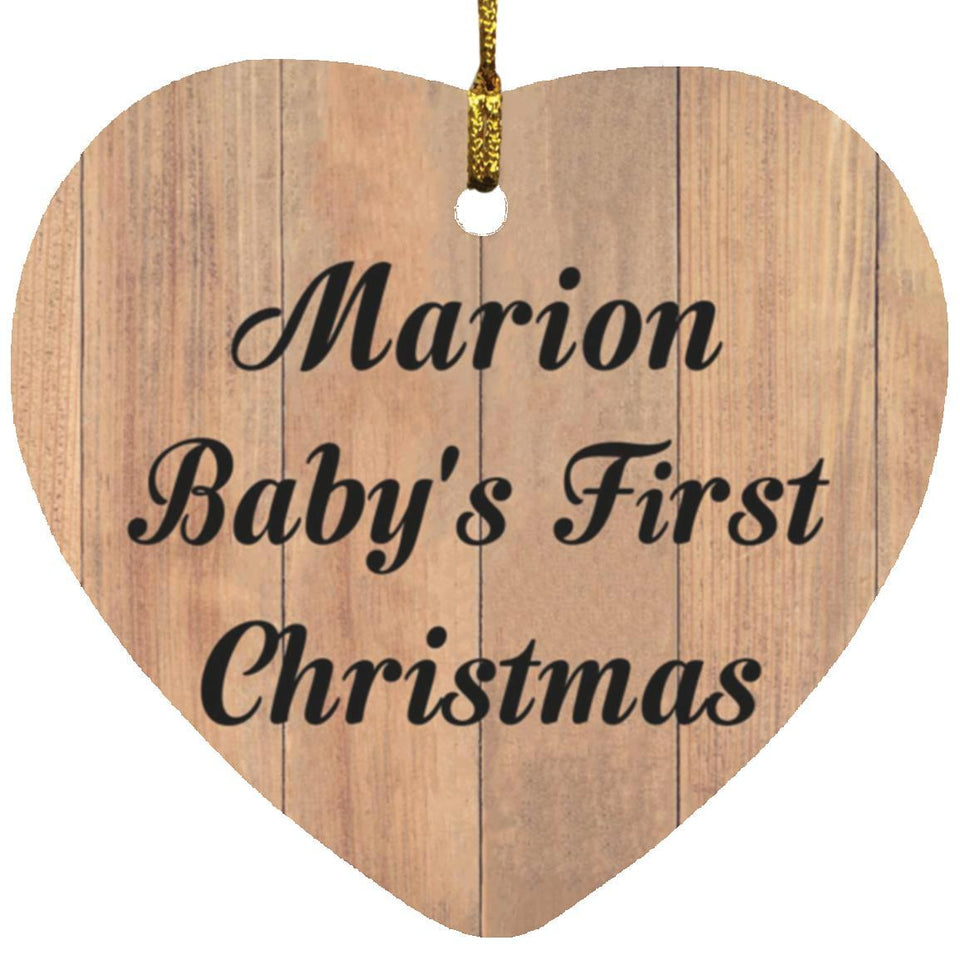 Marion Baby's First Christmas - Heart Ornament C