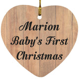 Marion Baby's First Christmas - Heart Ornament C