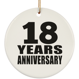 18th Anniversary 18 Years - Circle Ornament