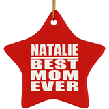 Natalie Best Mom Ever - Star Ornament