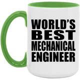 World's Best Mechanical Engineer - 15oz Accent Mug Green