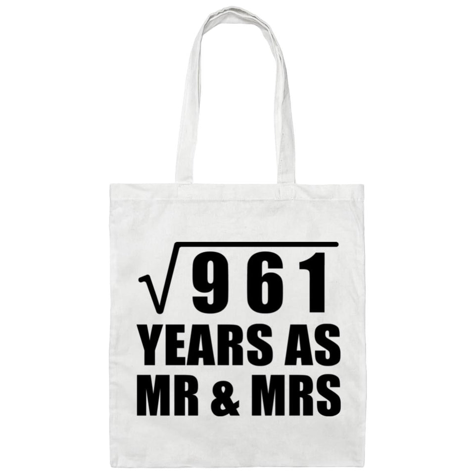 31st Anniversary Square Root of 961 Years As Mr & Mrs - Tote Bag White