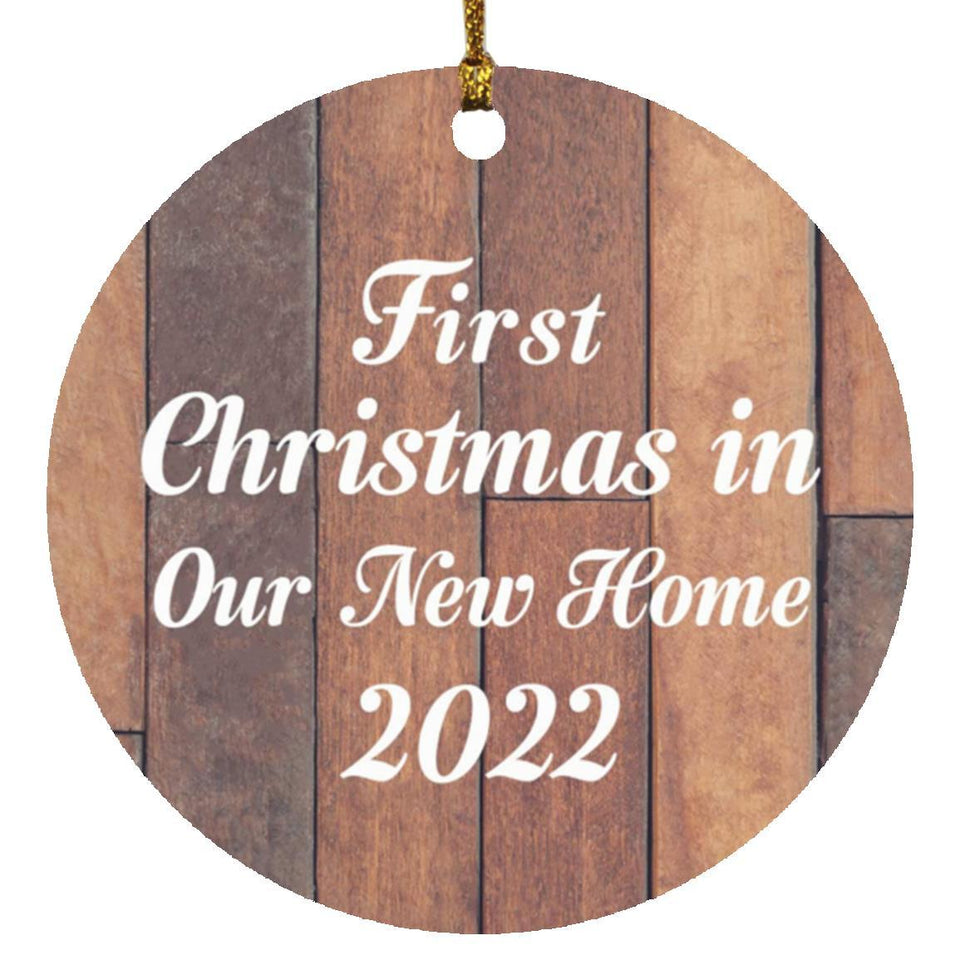 First Christmas In Our New Home 2022 - Circle Ornament E