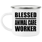 Blessed Animal Care Worker - 12oz Camping Mug