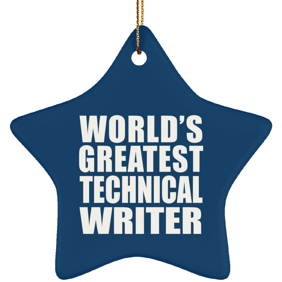 World's Greatest Technical Writer - Star Ornament