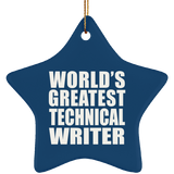 World's Greatest Technical Writer - Star Ornament