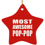 Most Awesome Pop-Pop - Star Ornament