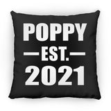 Poppy Established EST. 2021 - Throw Pillow Black