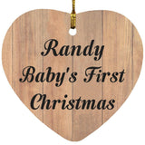 Randy Baby's First Christmas - Heart Ornament C