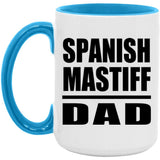 Spanish Mastiff Dad - 15oz Accent Mug Blue
