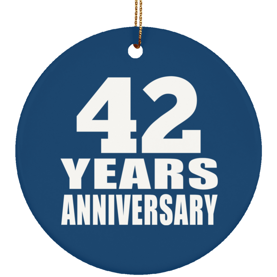 42nd Anniversary 42 Years Anniversary - Circle Ornament
