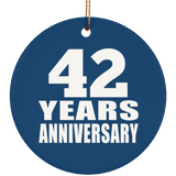 42nd Anniversary 42 Years Anniversary - Circle Ornament