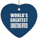 World's Greatest Corrections Officer - Heart Ornament