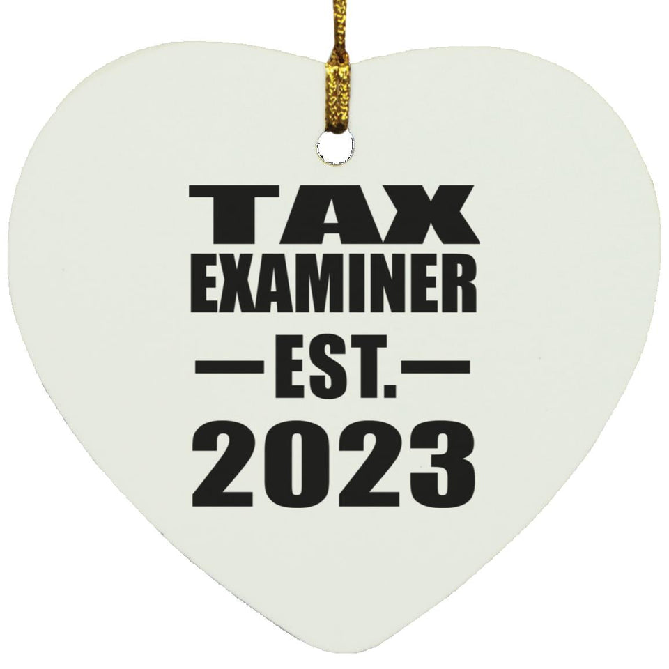 Tax Examiner Established EST. 2023 - Heart Ornament