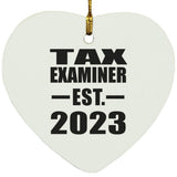 Tax Examiner Established EST. 2023 - Heart Ornament