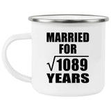 33rd Anniversary Married For Square Root of 1089 Years - 12oz Camping Mug