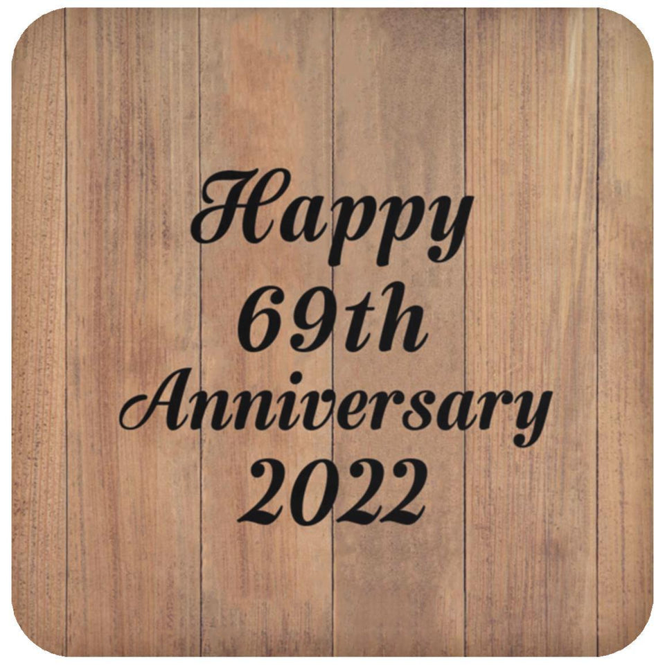 Happy 69th Anniversary 2022 - Drink Coaster C