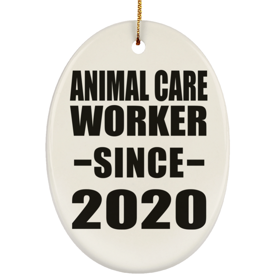 Animal Care Worker Since 2020 - Oval Ornament