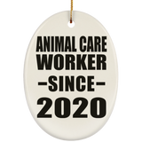 Animal Care Worker Since 2020 - Oval Ornament