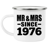 48th Anniversary Mr & Mrs Since 1976 - 12oz Camping Mug