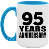 95th Anniversary 95 Years - 15oz Accent Mug Blue